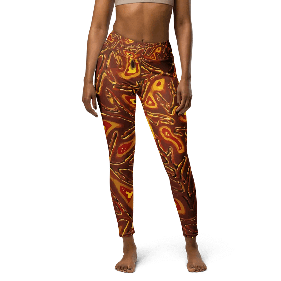 Japanese Fiery Abstract Full Length Yoga Leggings product image (4)