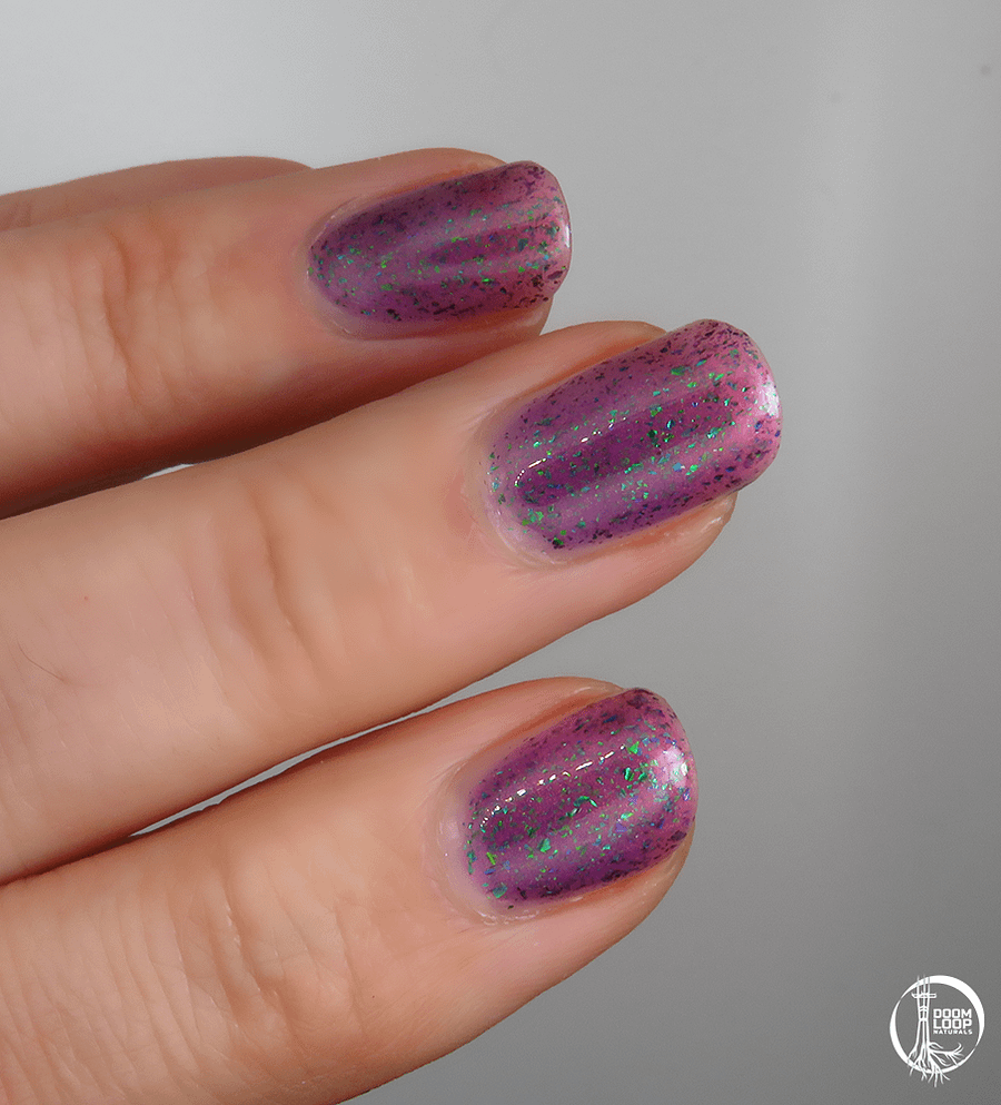 COUCH FKR - Dark Plum to Pink Thermal Green Flake Nail Polish product image (6)
