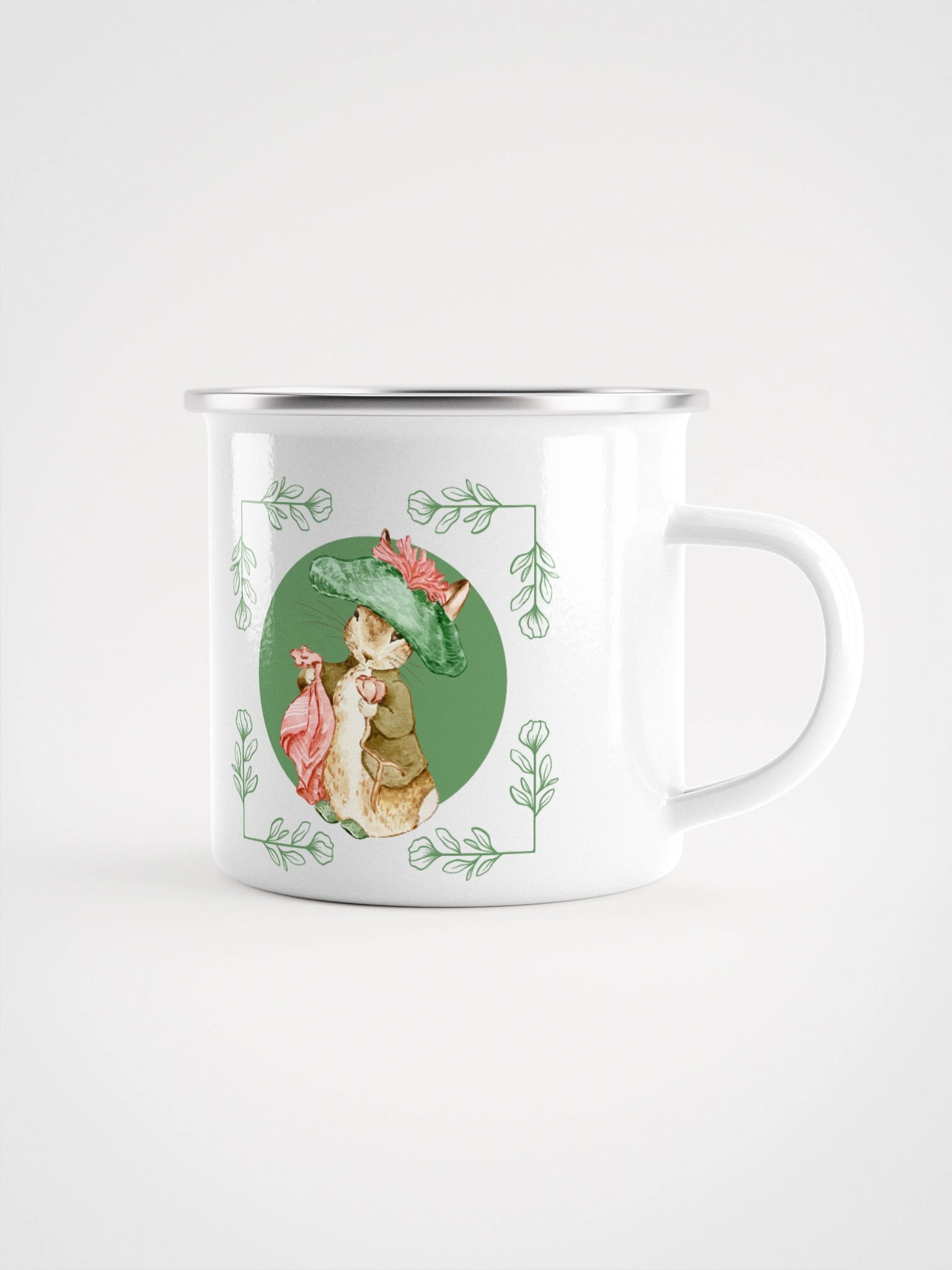 Whimsical Rabbit Adventure Enamel Mug product image (1)