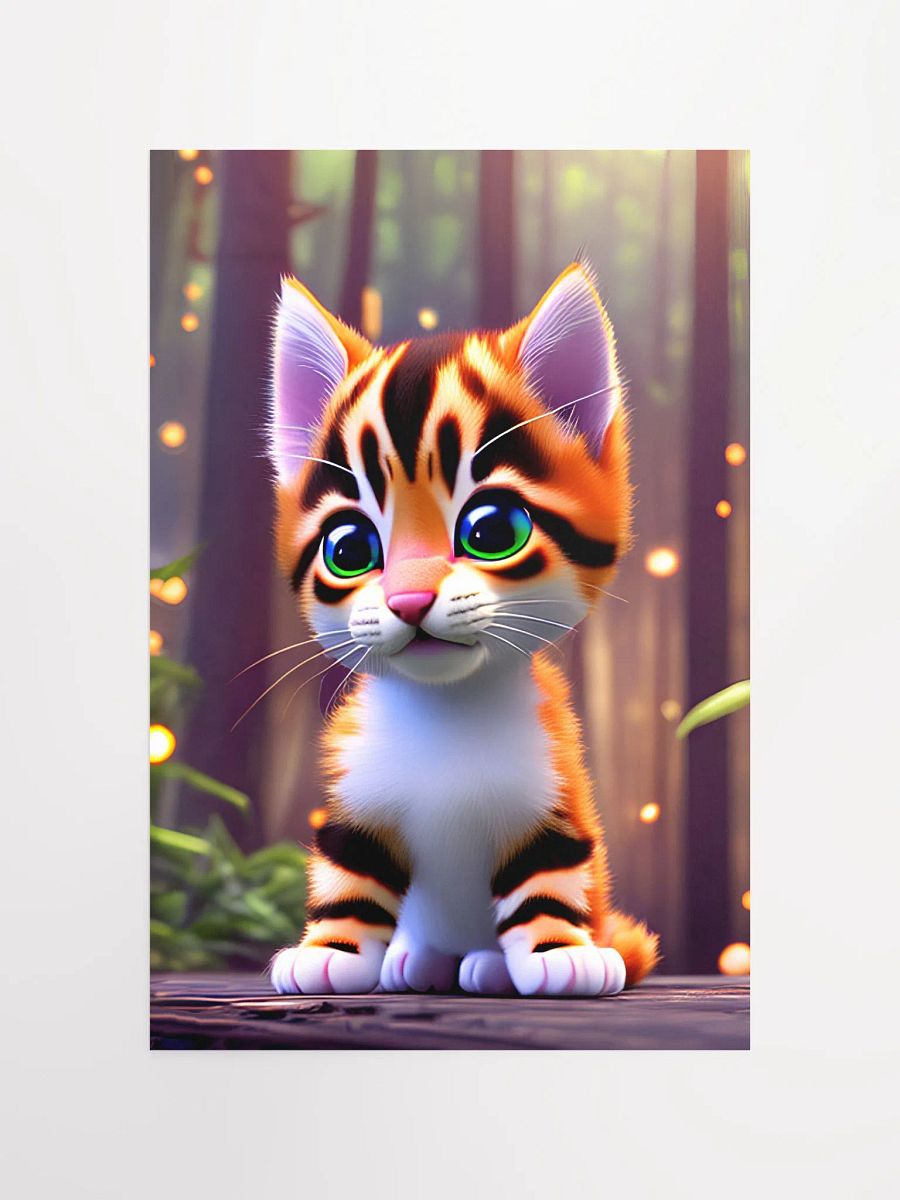 Adorable Orange, Black & White Kitten with Big Blue & Green Eyes in Firefly Forest product image (5)