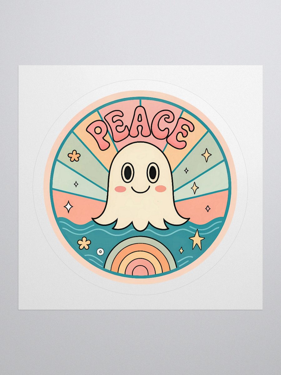 Peaceful Ghost Kiss Cut Stickers product image (2)
