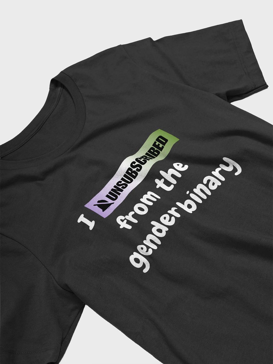 unsubscribe from the binary genderqueer t-shirt product image (3)