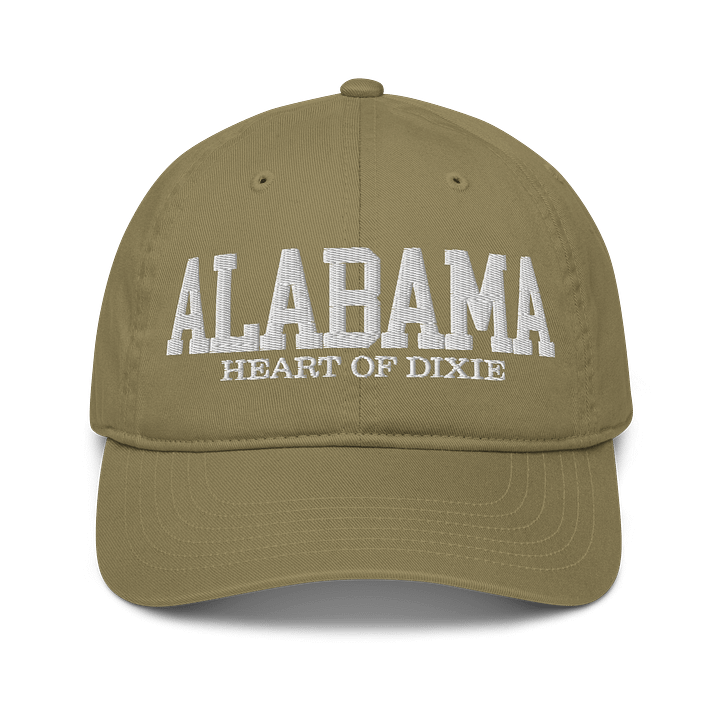 Alabama Heart of Dixie Embroidered Organic Hat product image (13)