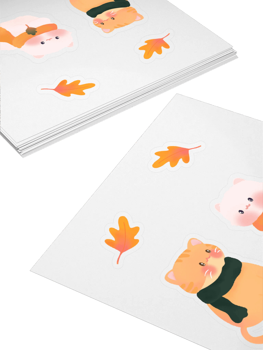 Autumn Cats Vinyl Stickers product image (4)