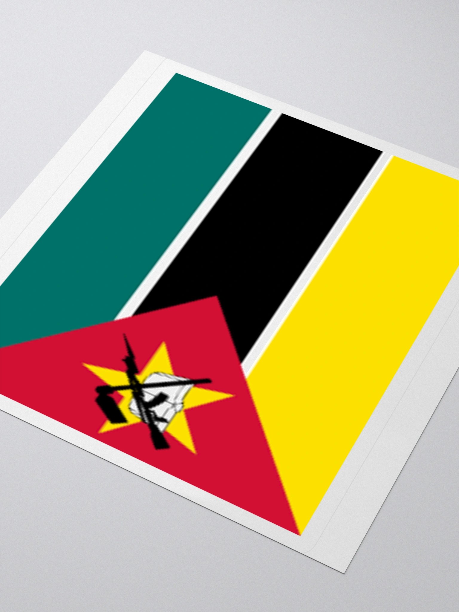 Exclusive Mozambique Flag Kiss-Cut Sticker by TDS Music - Unique Design (3" x 3", 4" x 4", 5.5" x 5.5") product image (7)