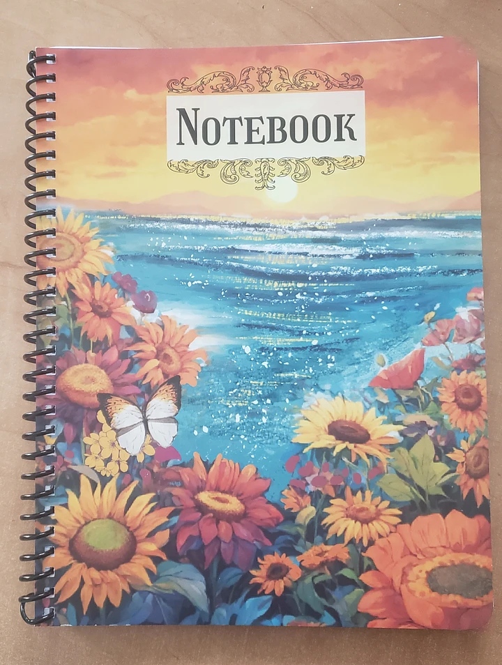 Still Waters and Watercolor Flowers Coiled Notebook product image (1)