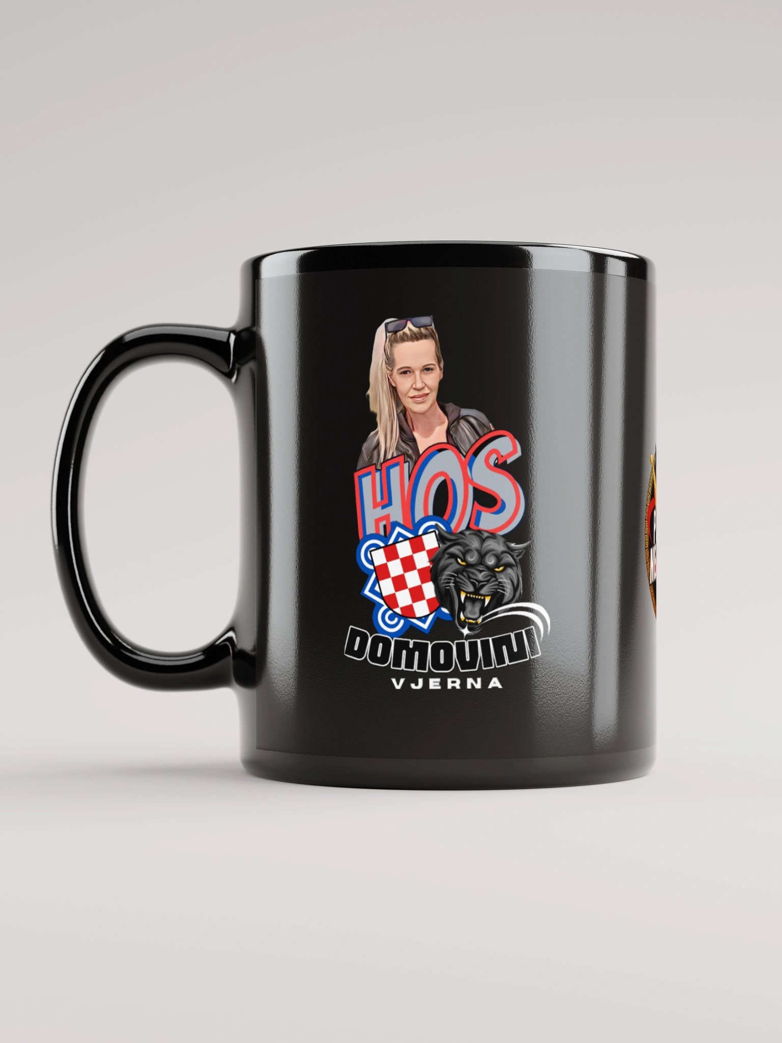 Patriotic Shield and Sunglasses Mug HOS Domovini Vjerna product image (12)