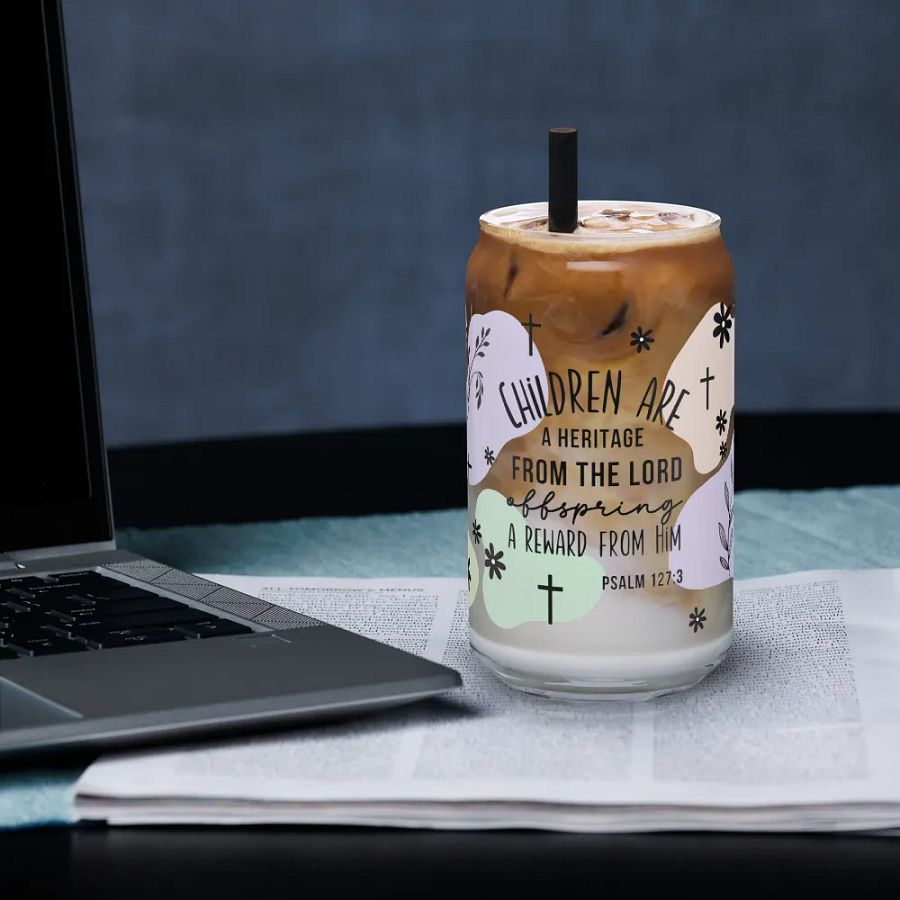 Godmother proposal gift with Bible verse with lid and straw product image (4)