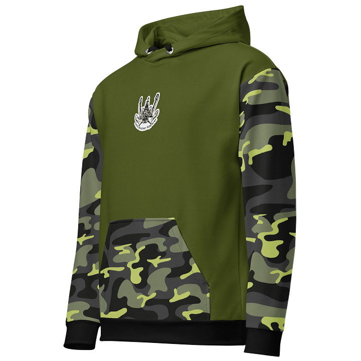 Camouflage & Green Twin Anchor Logo Hoodie product image (2)
