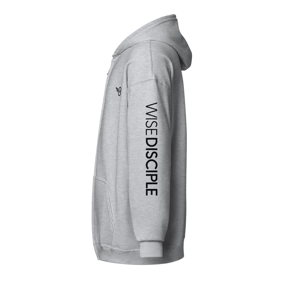 Wise Disciple Logo (Gray Zip Hoodie) product image (4)