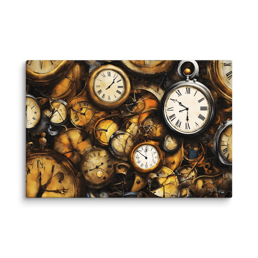 Time Confusion-14 | Canvas Artistic Wall Painting product image (6)