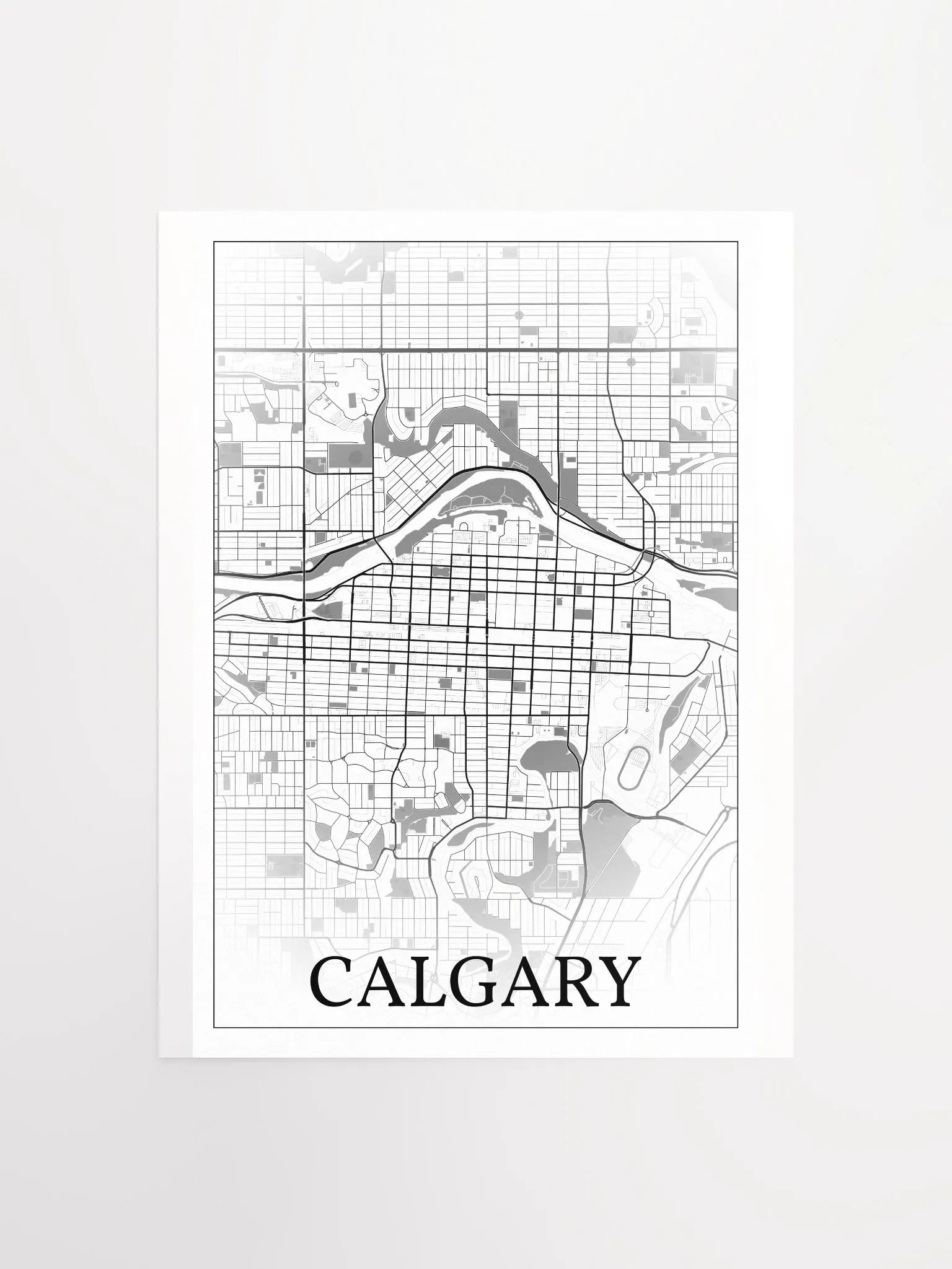 Calgary, Canada, city map print product image (1)