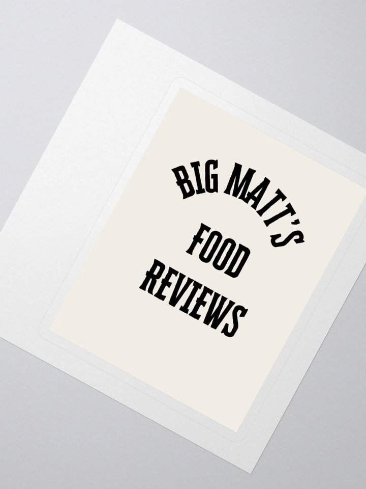 Big Matt's Food Reviews Stickers product image (2)