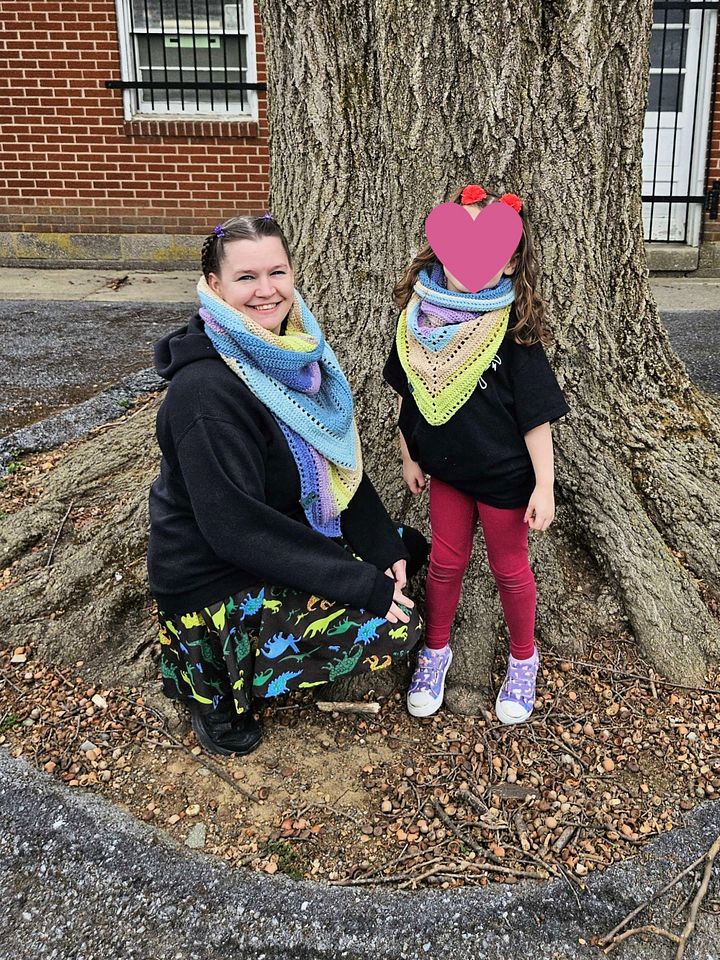 Crochet Mommy & Me Hooded Scarf product image (2)