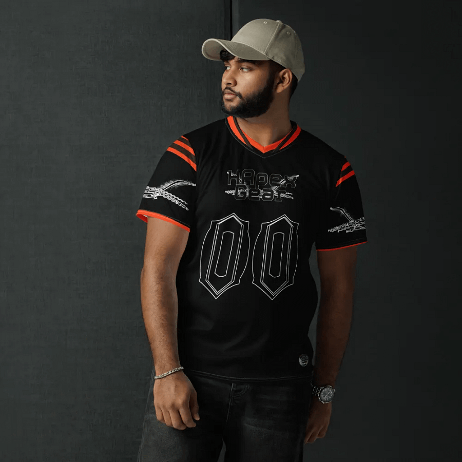 Dieter - Black - Recycled Unisex Sports Jersey - Black HApex Gear Black Logo product image (6)