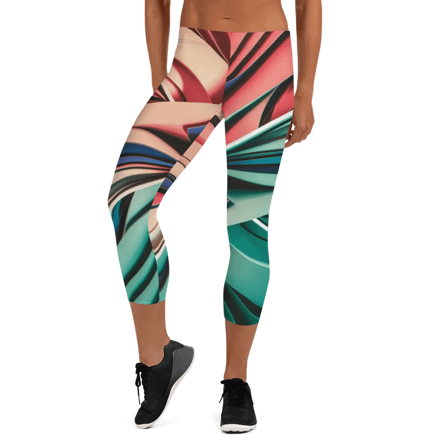 TDS Music Women's Capri Leggings with Abstract Geometric Print (XS-XL) product image (10)