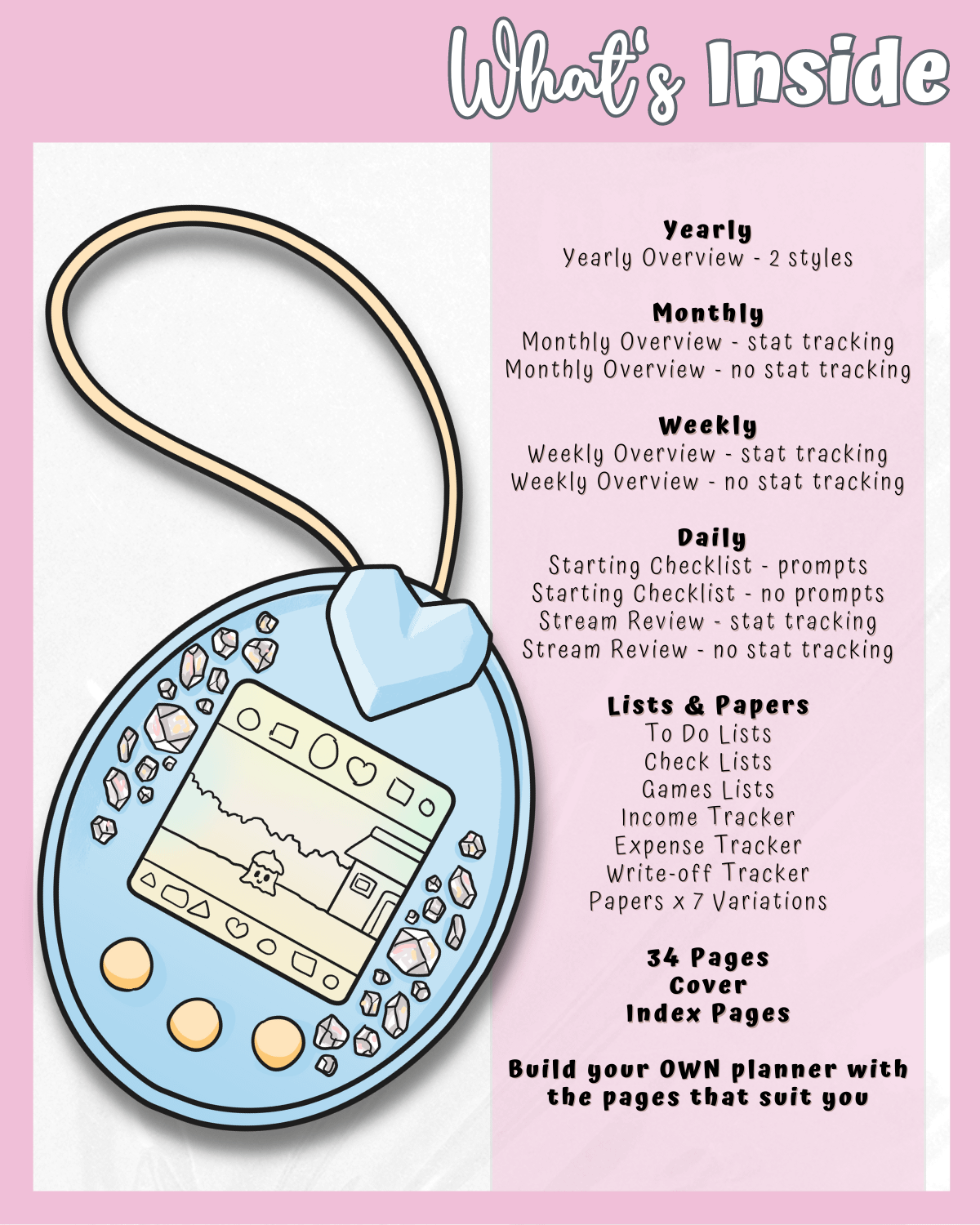 Pink Streaming Planner Printable product image (3)