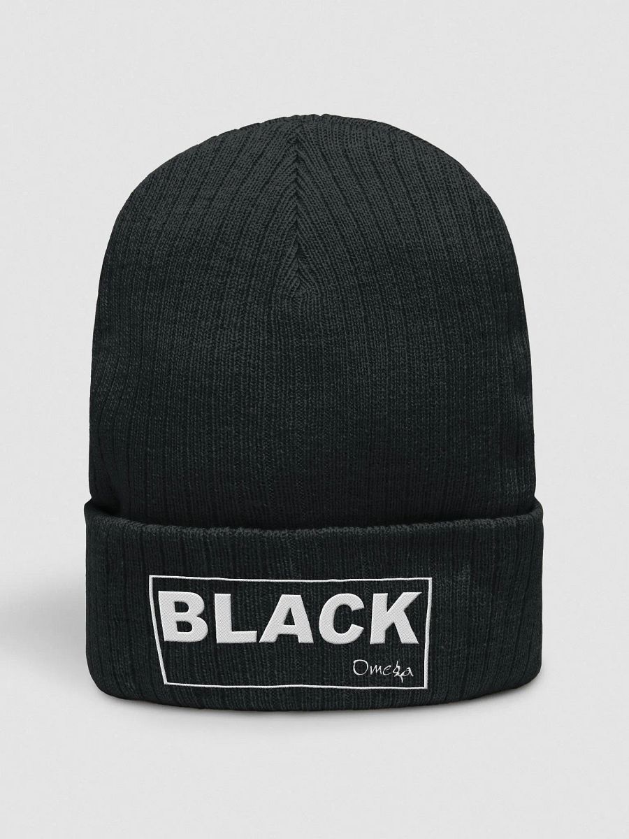 Black By Omega - White | Ribbed Knit Beanie product image (1)