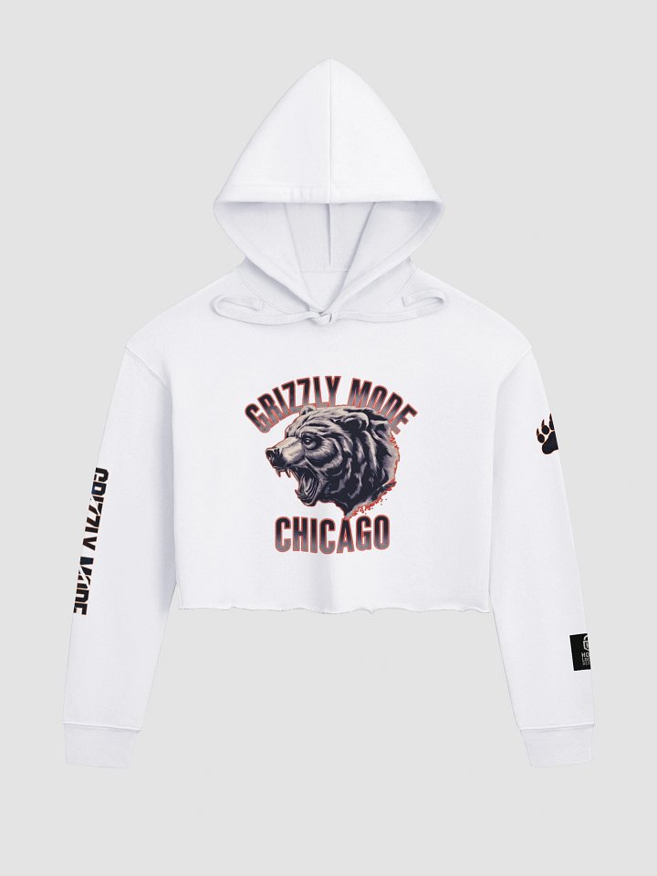 Grizzly Mode Women's Fleece Crop Hoodie | Chicago | Football | Home Locker product image (2)