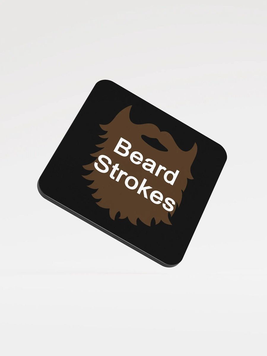 Beard Strokes Coaster (Black) product image (1)