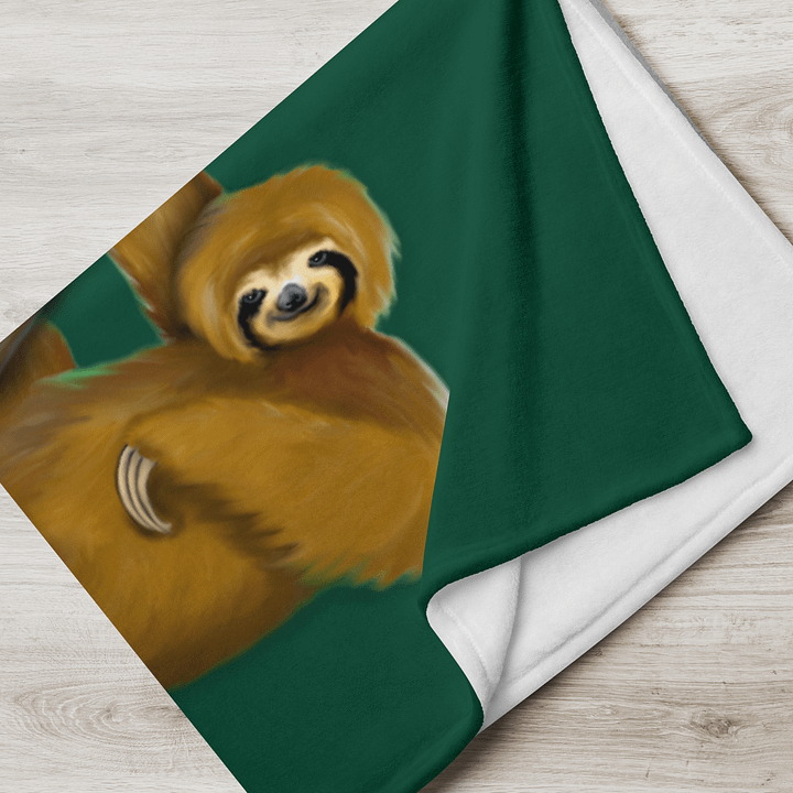 Chill Sloth Throw Blanket product image (7)