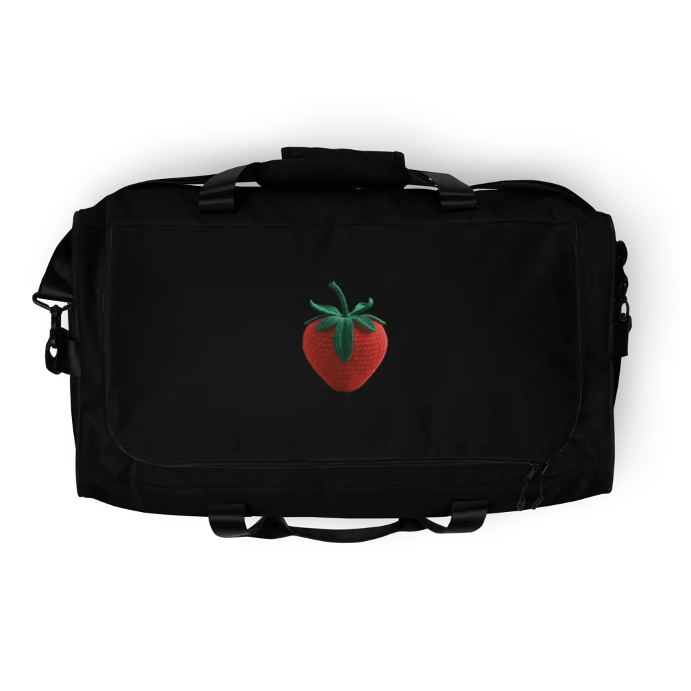 CozyAvocado Black Duffle Bag Strawberry #1 product image (6)