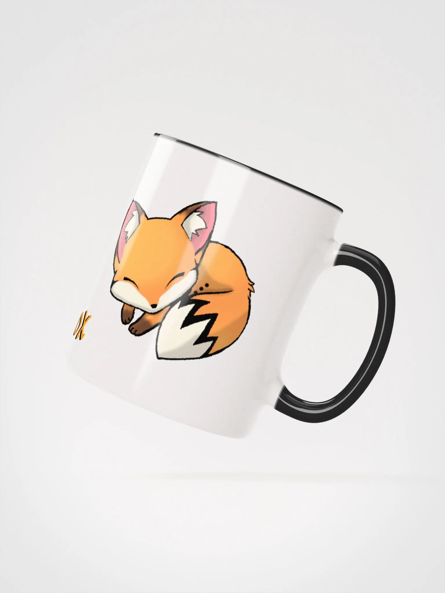 Sleepy Fox Ceramic Mug with Color Inside product image (2)