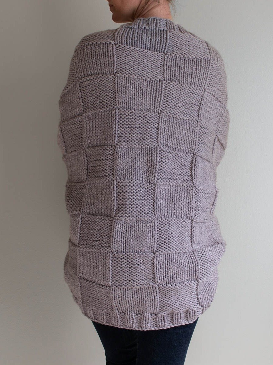 Patchwork Quilt Blanket Sweater Pattern - First Frost product image (3)