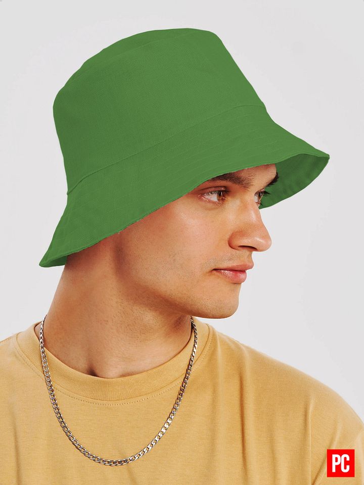 Plain Color Leaf Green Bucket Hat product image (2)