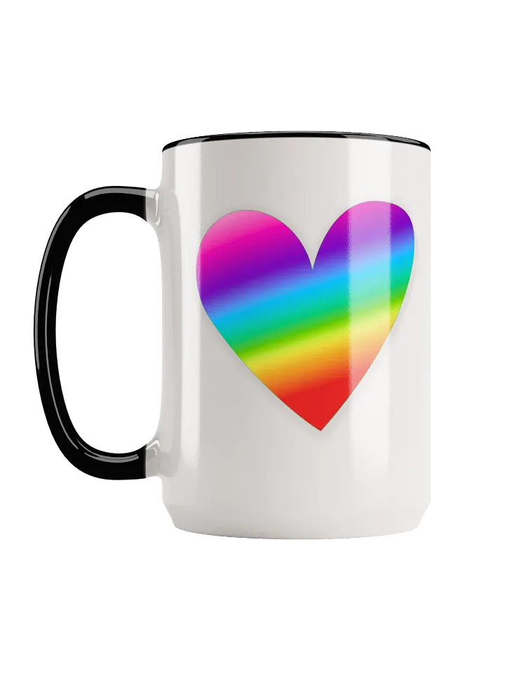 Rainbow Heart Ceramic Mug with Color Inside product image (2)