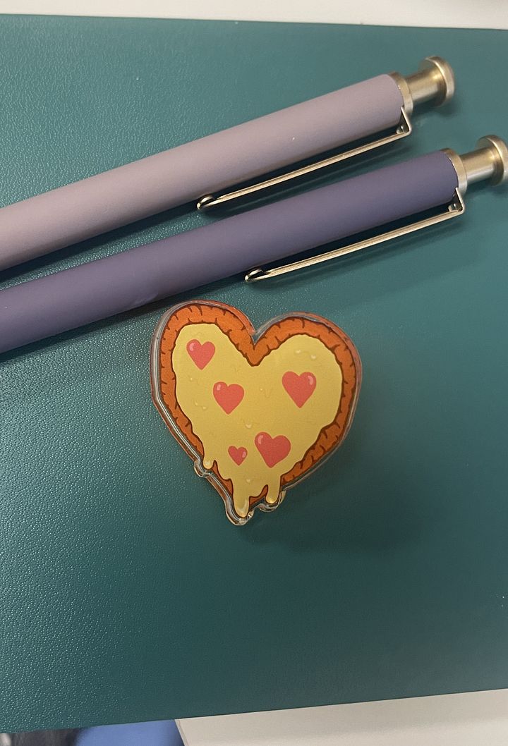 Pizza Heart Acrylic Pin product image (2)