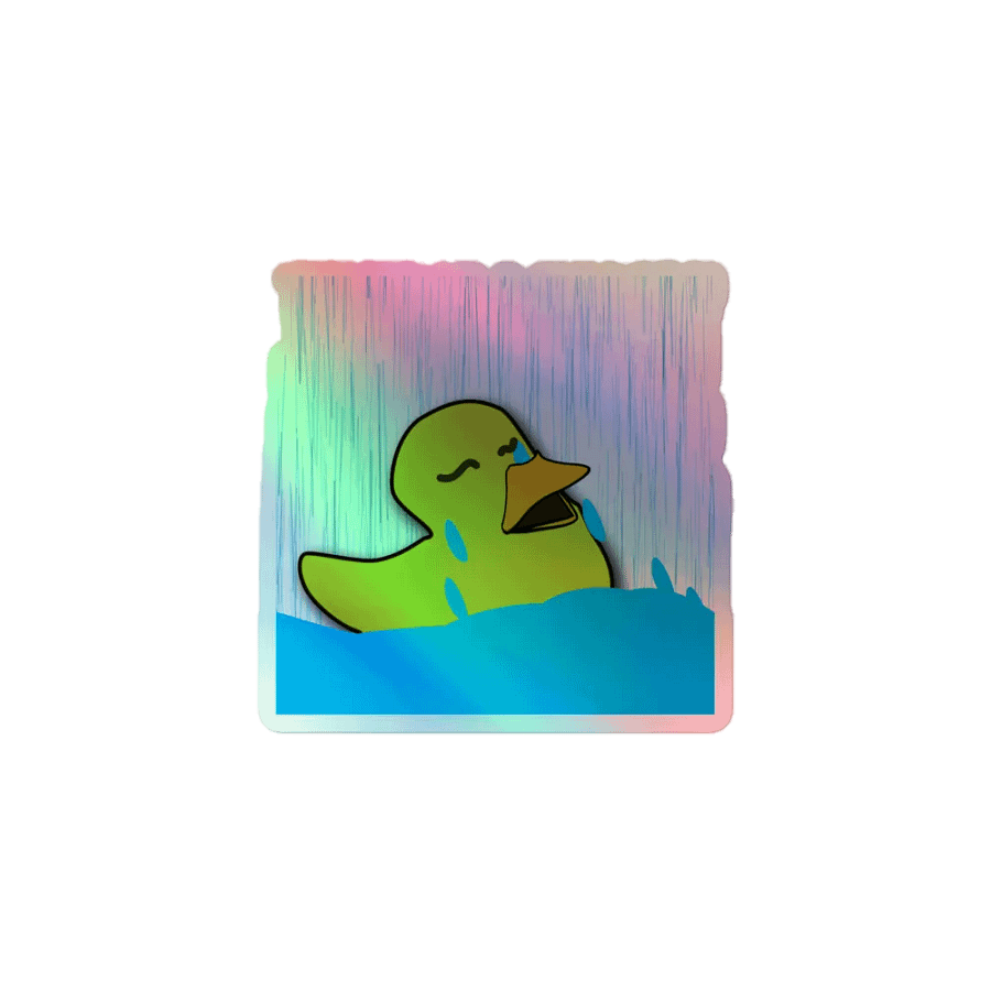 Quackers Cry Holographic Sticker product image (1)