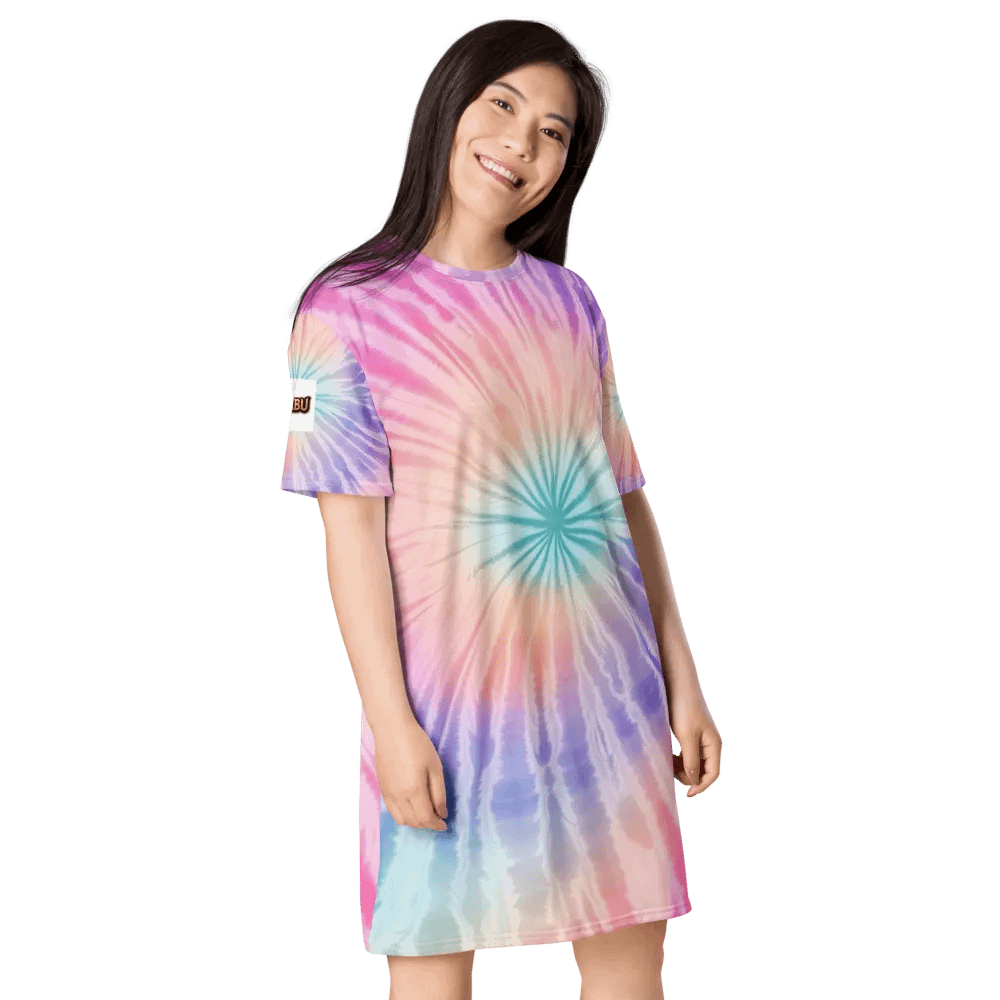 Pastel Radiance Tie-Dye T-Shirt Dress product image (4)