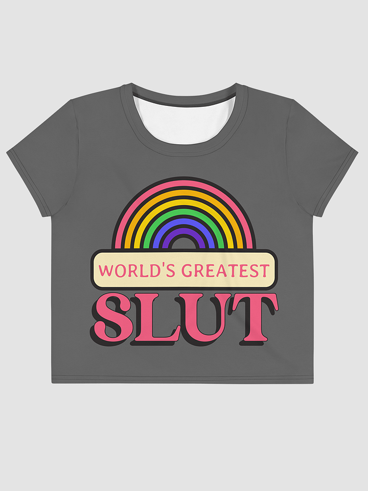 World's Greatest Slut grey crop tee product image (2)
