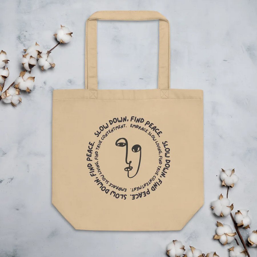 SLOW DOWN, FIND PEACE TOTE product image (4)