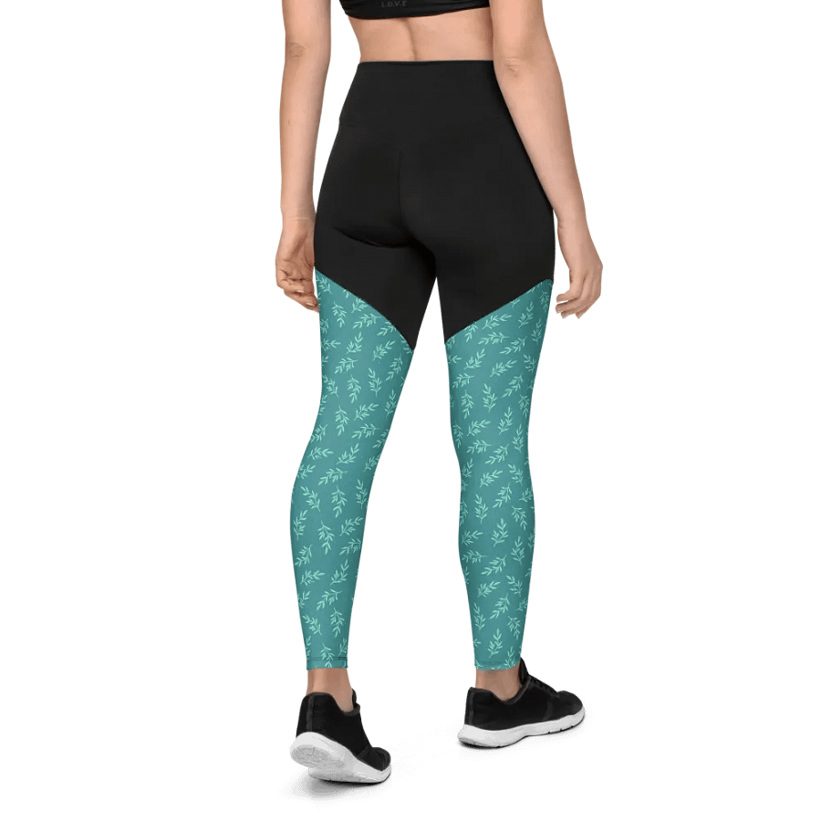 Turq All-Over Print Sports Leggings product image (8)