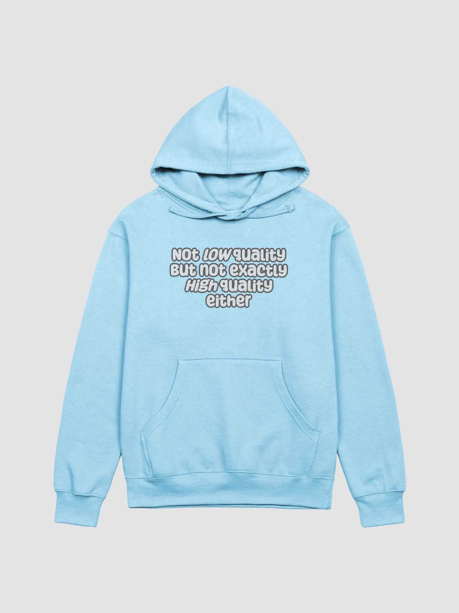 Not Low Quality Mid-Weight Unisex Hoodie - pastel colours product image (4)