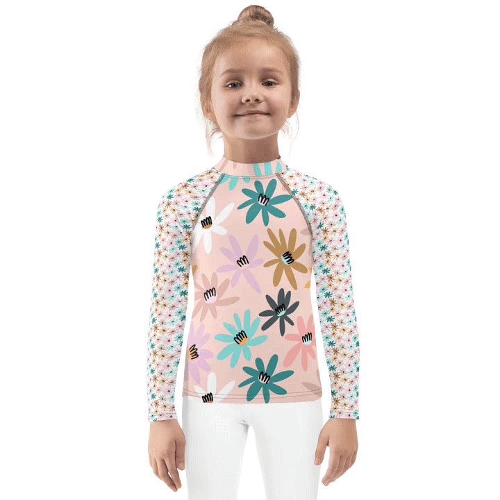 Summer Vibe Doodle Flower Dream Rash Guard For Kids product image (1)