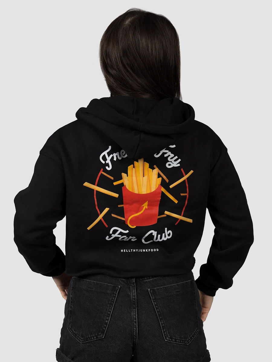 French Fry Fan Club Cropped Hoodie - Black product image (5)