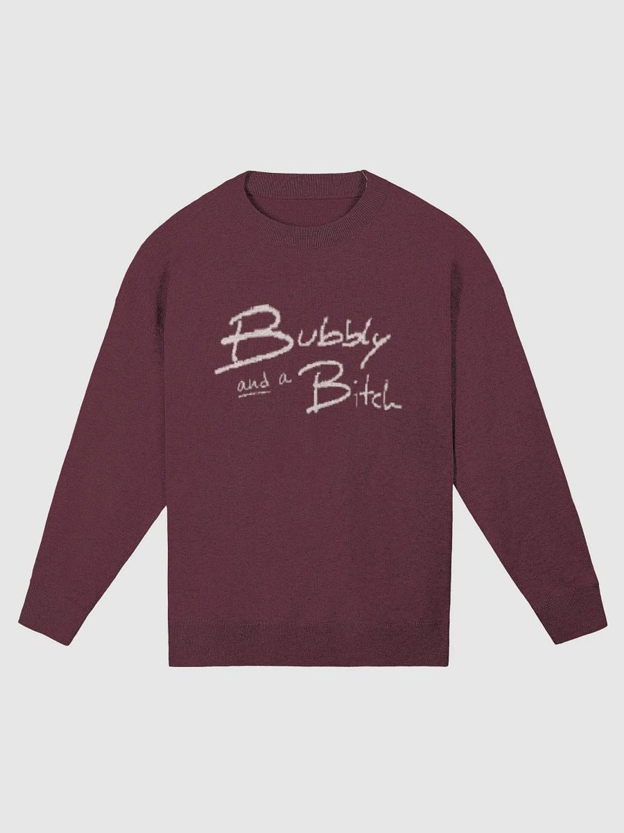 Bubbly and a B*tch (maroon design) knitwear crewneck product image (2)
