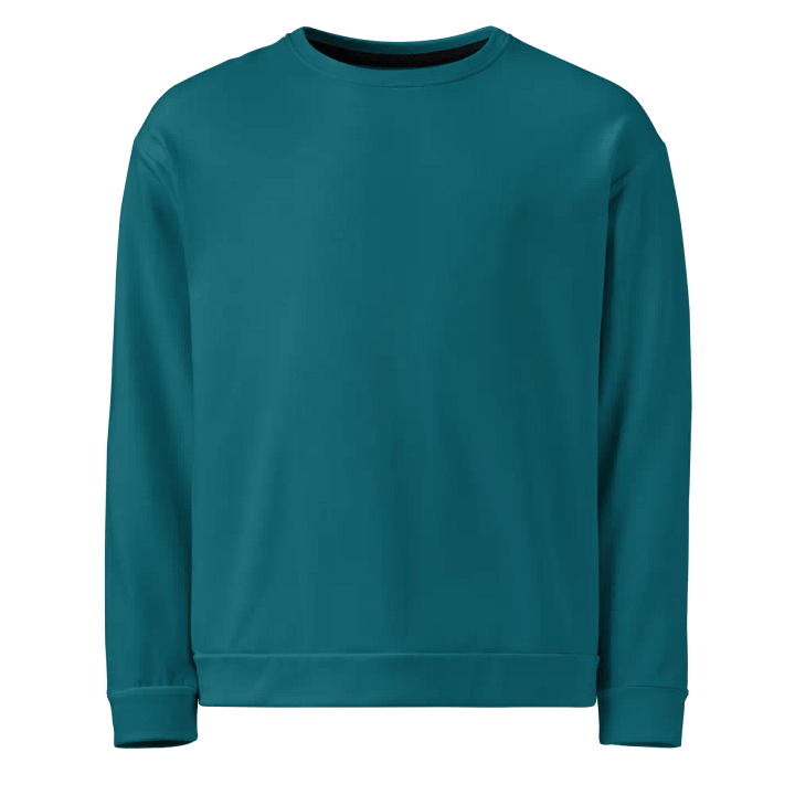 Plain Teal Blue True Summer Unisex Recycled Polyester Heavyweight Premium Sweatshirt by Treasure Pie product image (1)