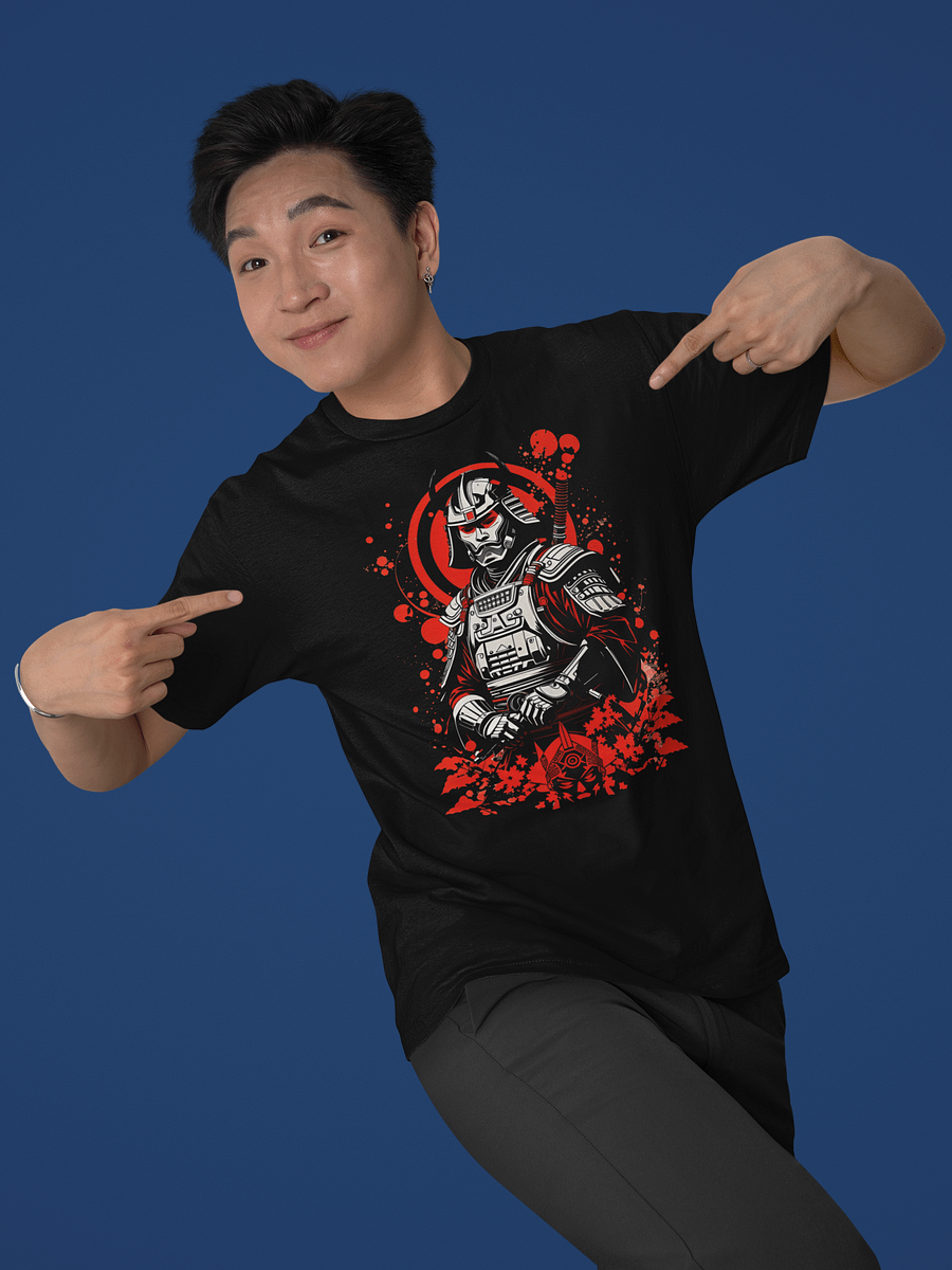 Techwear Samurai Tee: Robot Warrior Graphic T-Shirt product image (3)