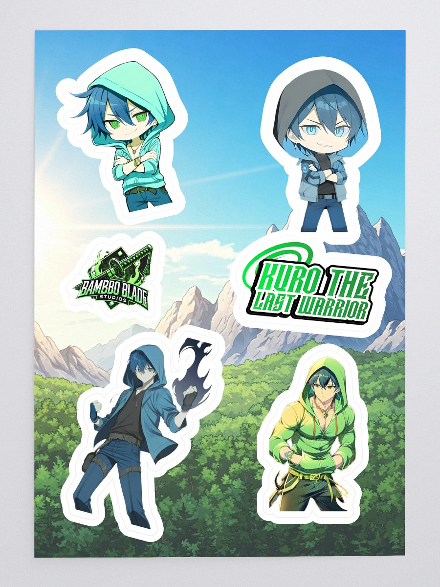 kuro and kai Chibi & logo Squad Sticker Sheet product image (3)