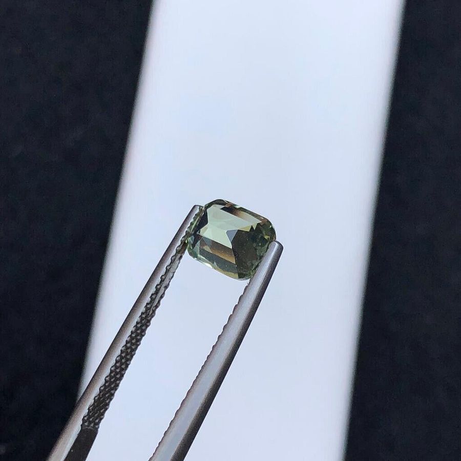 NATURAL GREEN TOURMALINE FOR RING CUSHION CUT GEMSTONE FOR JEWELRY, 1.25 CRT product image (6)