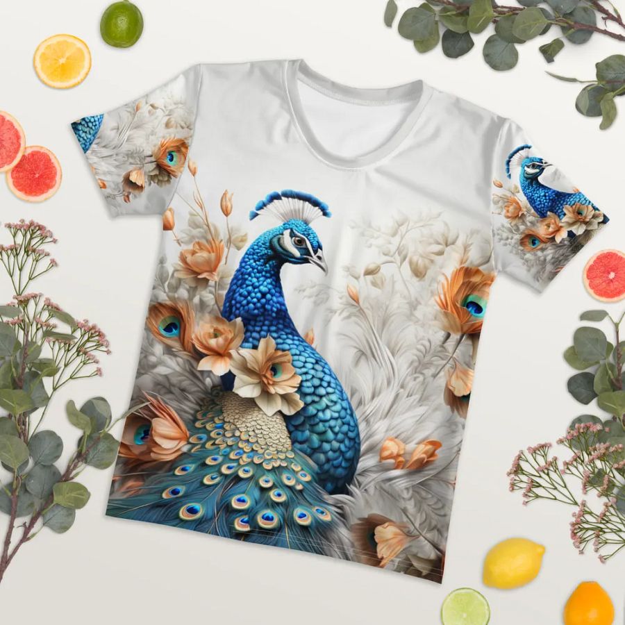 Realistic Peacock T shirt product image (4)