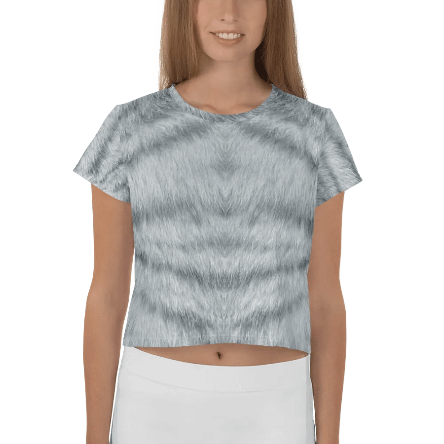 Silver Tabby Cat Crop Tee product image (6)