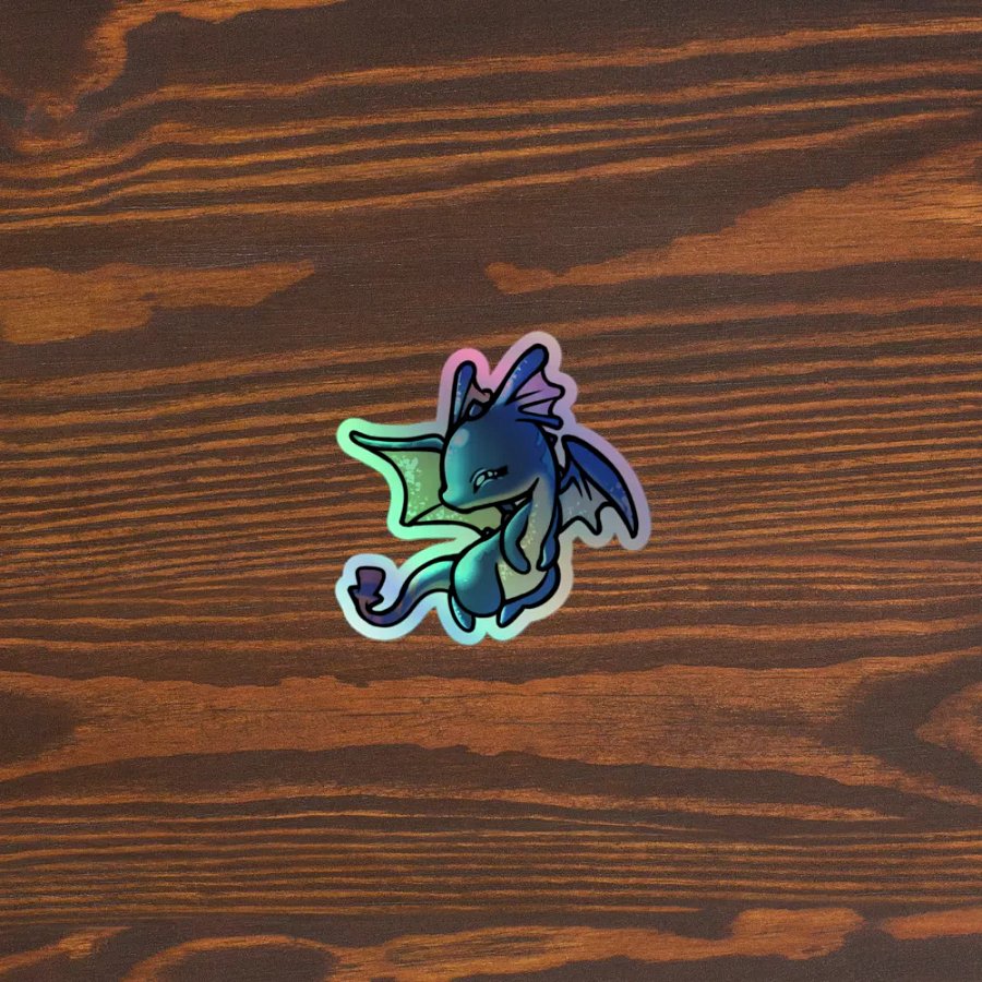 FFXI Dragoon Wyvern Chibi Holographic Sticker product image (3)