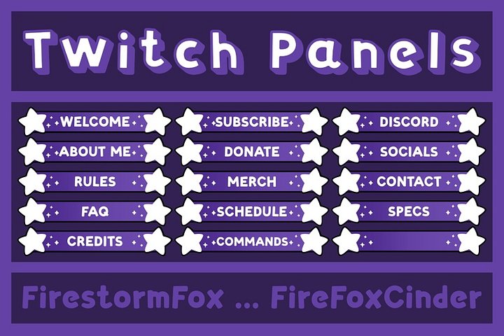 Starry Twitch Panels - Violet product image (1)