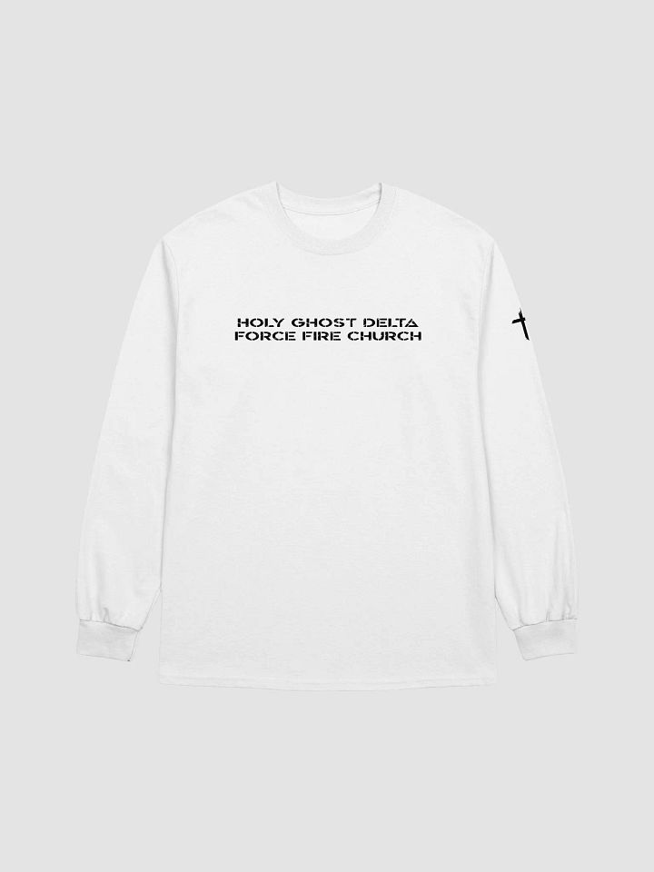 HGDF Fire Church Long Sleeve White Gildan product image (1)