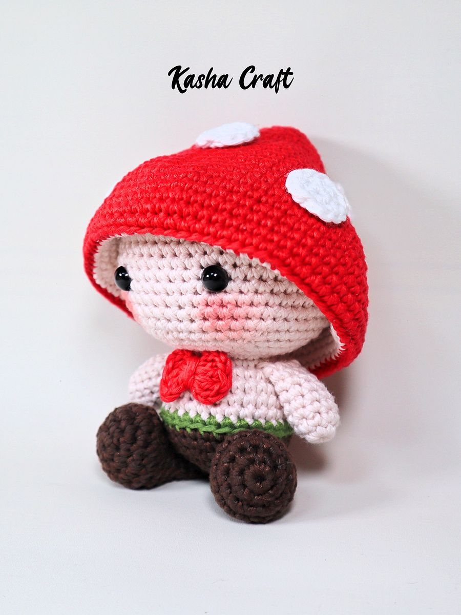 Jesse The Cute Little Toadstool Doll Amigurumi Crochet Pattern product image (2)
